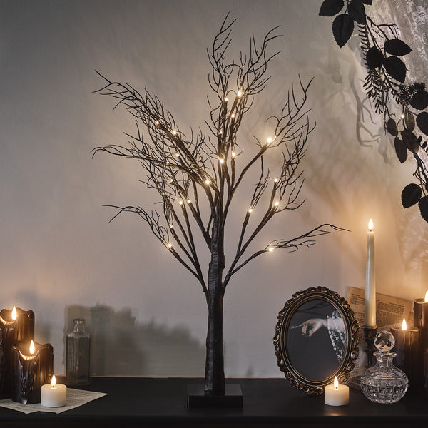 Lights4fun 70cm Halloween LED Twig Tree