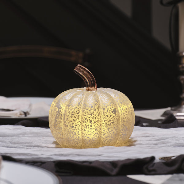 lights4fun Antique White Pumpkin