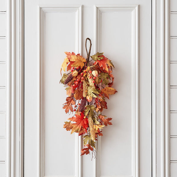 lights4fun Berry & Pinecone Bough Autumn Decoration