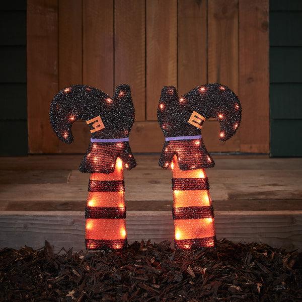 lights4fun Witch's Legs Halloween Garden Stake Lights