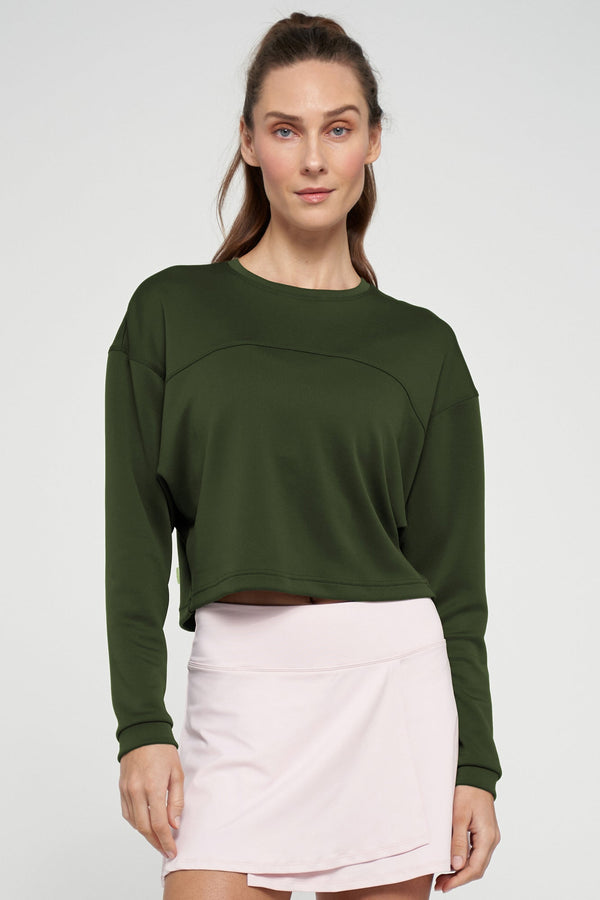 lija Acute Top - Dark Olive