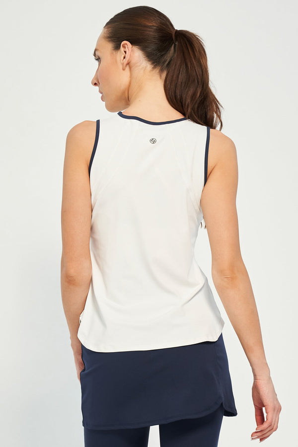 Lija Bea Tank - White/Dark Navy