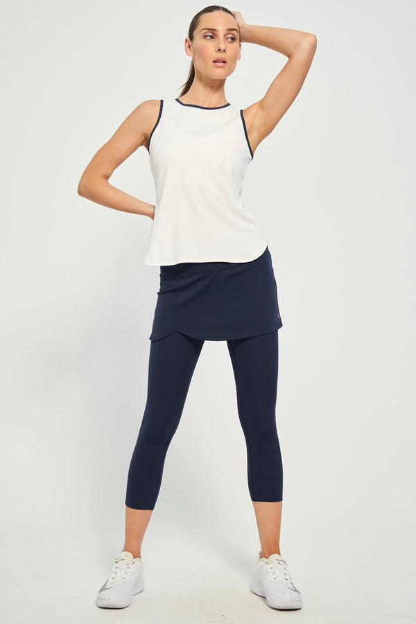 Lija Bea Tank - White/Dark Navy