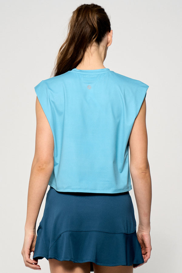 Lija Boxy Tee - Tiffany Blue