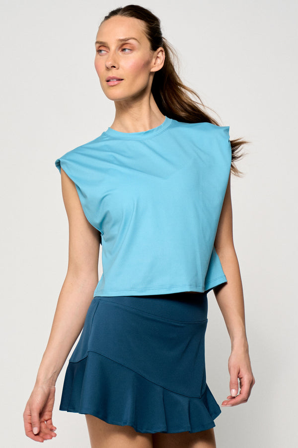 lija Boxy Tee - Tiffany Blue