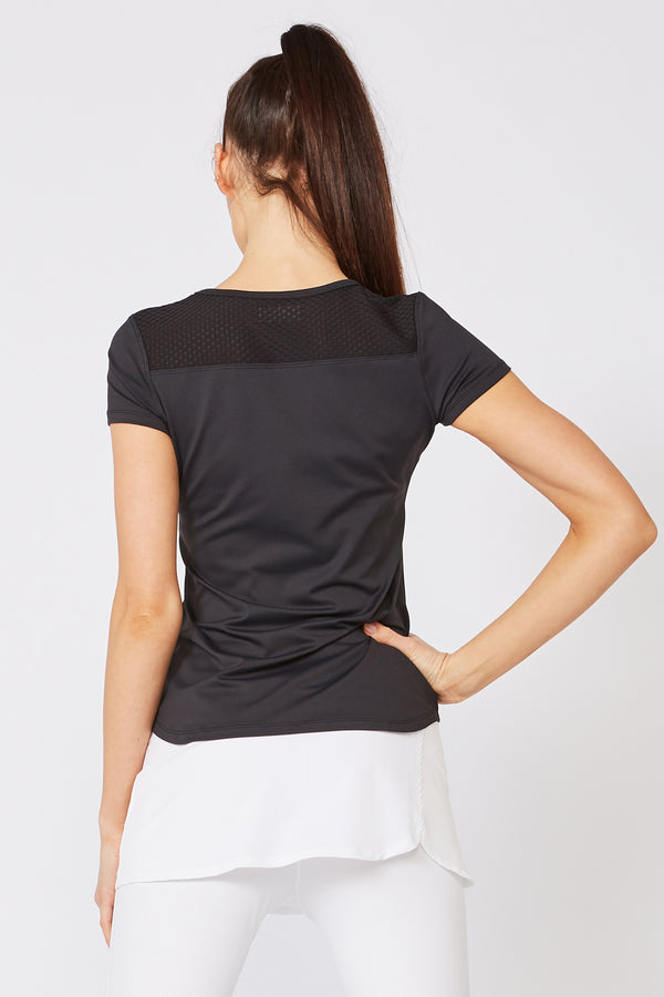 Lija Deep V Tee - Black