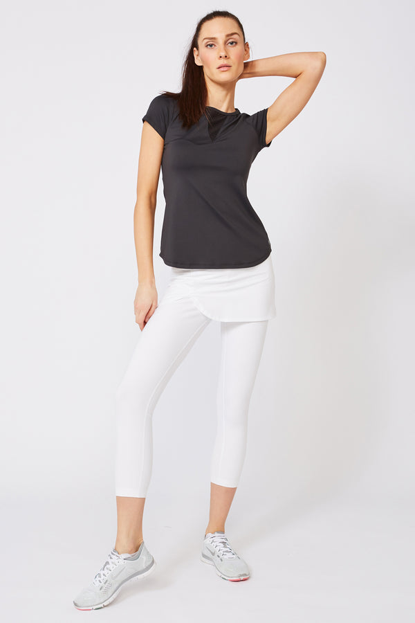 Lija Deep V Tee - Black