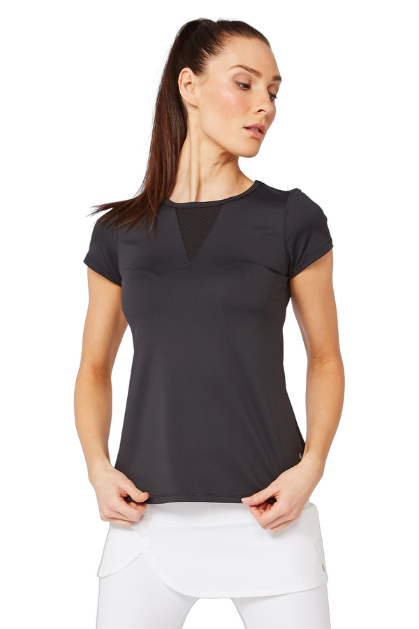 lija Deep V Tee - Black