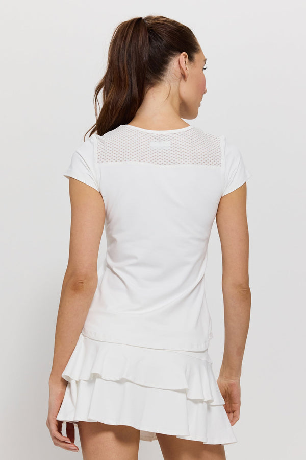 Lija Deep V Tee - White