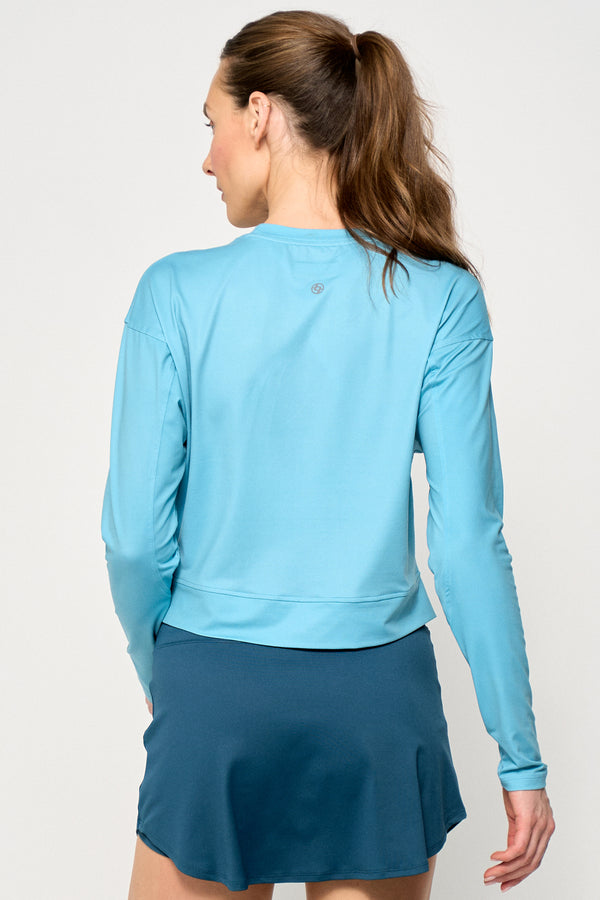 Lija Drift Rally Top - Tiffany Blue