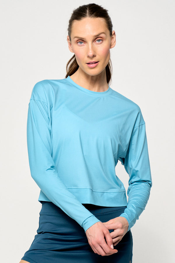 Lija Drift Rally Top - Tiffany Blue