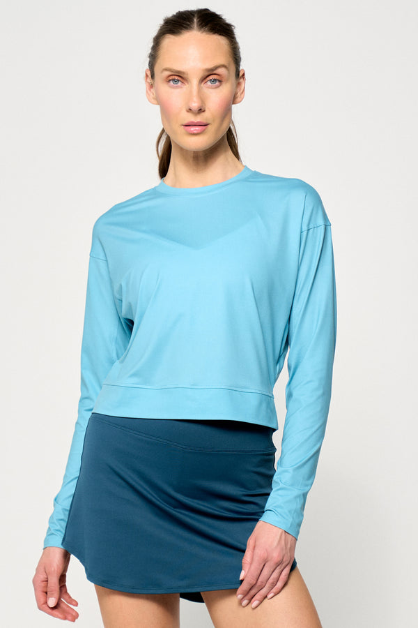 lija Drift Rally Top - Tiffany Blue