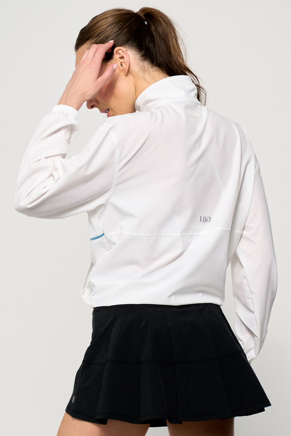 Lija Edge Jacket - White/Black/Dusty Blue