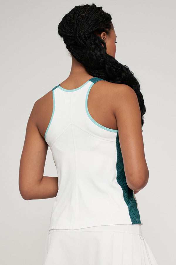 Lija Ladder Tank - White/Jungle/Aquamarine
