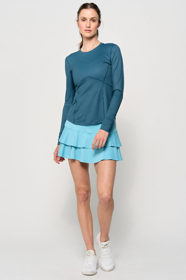 Lija Match Skort 13" - Tiffany Blue