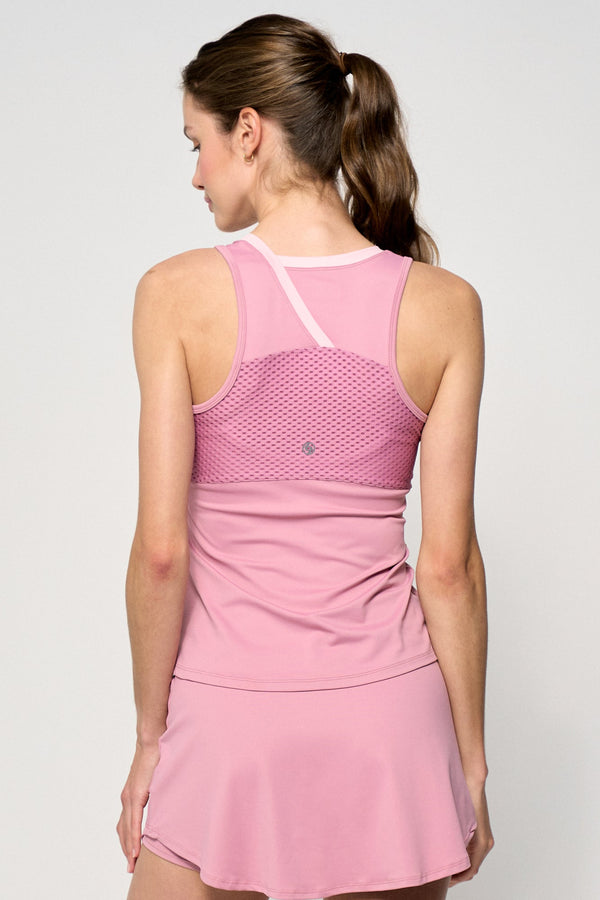Lija Peek Tank - Antique Rose/Carnation
