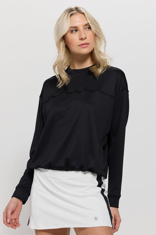 lija Post Game Pullover - Black