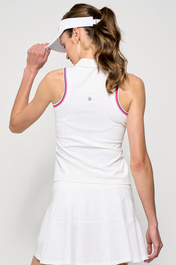 Lija Slice Polo - White/Marine/Raspberry/Arctic