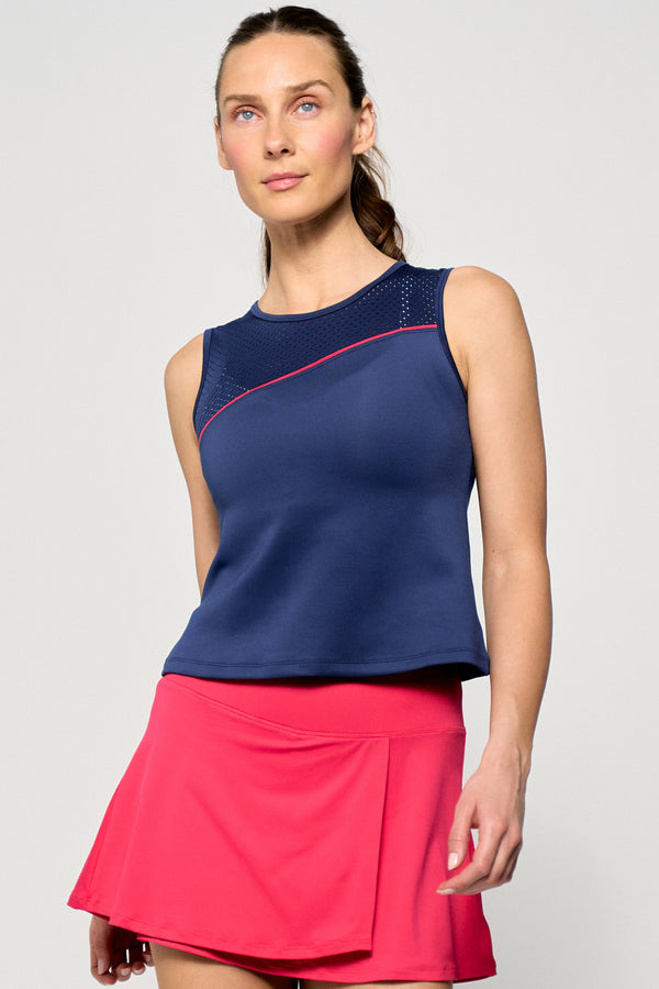 lija Sporty Tank - Marine/Raspberry