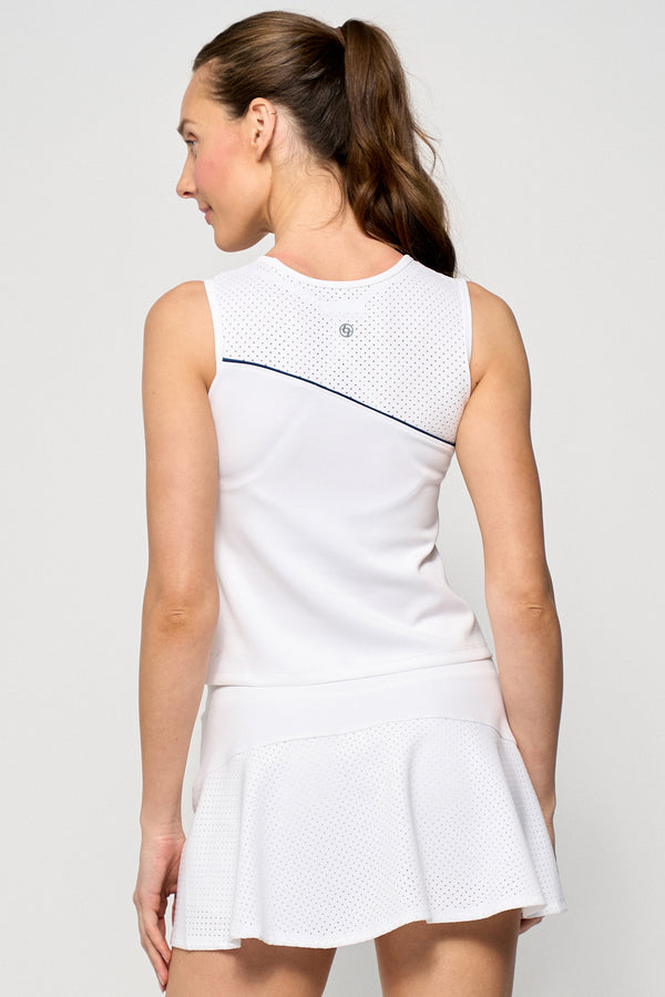 Lija Sporty Tank - White/Marine