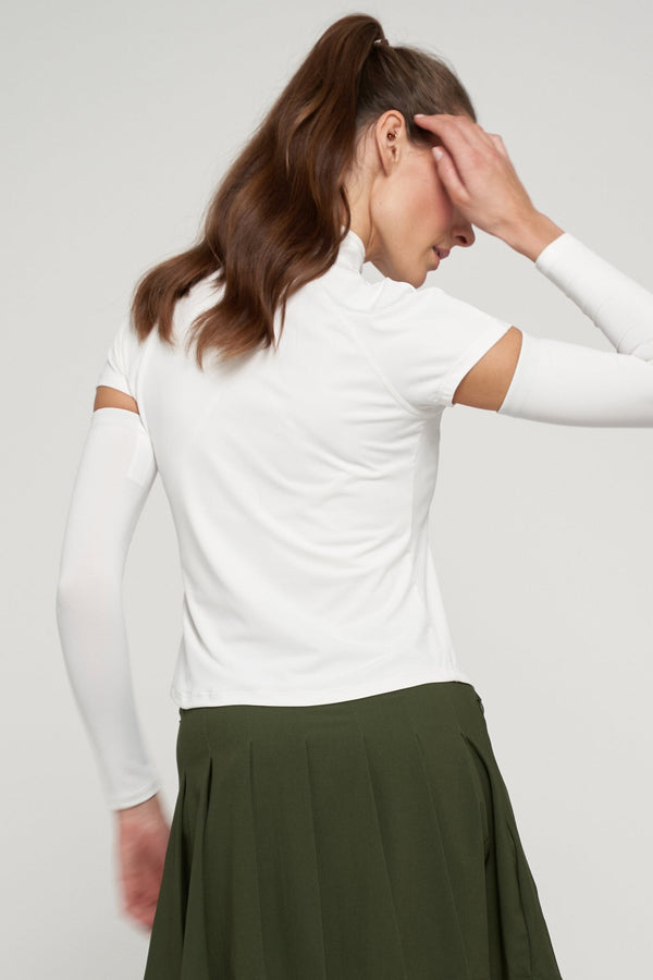 Lija Sun Protective Arm Sleeves - UPF 50+ White