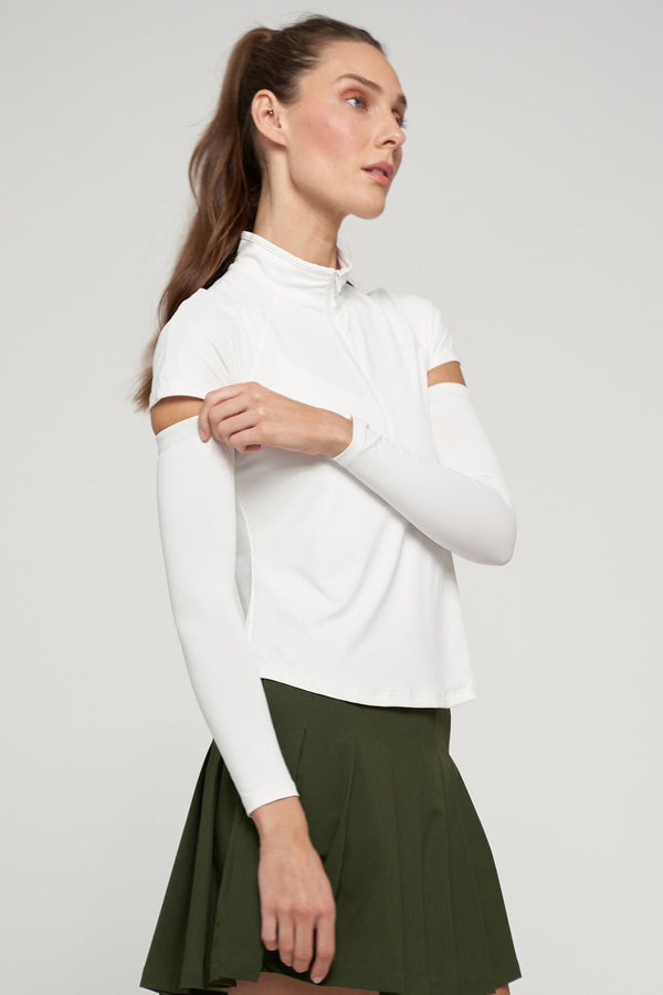 lija Sun Protective Arm Sleeves - UPF 50+ White