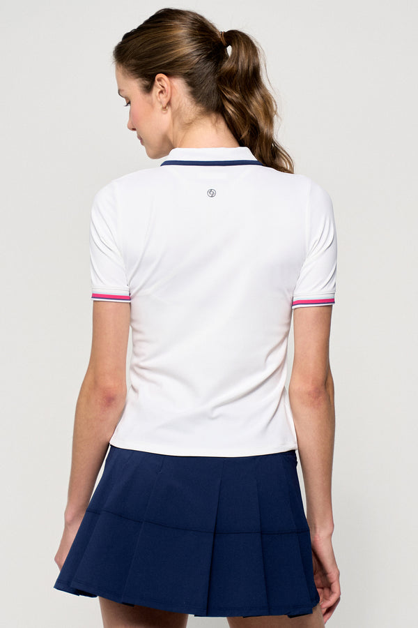 Lija Tee Polo - White/Marine