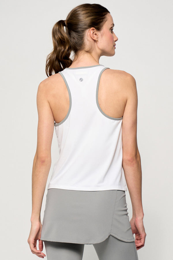 Lija Training Tank - White/Willow