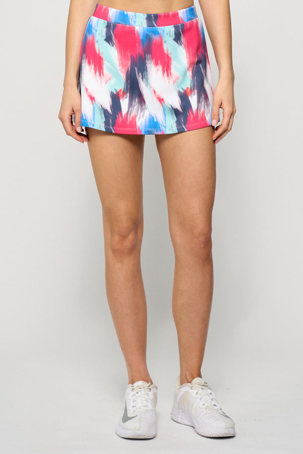 lija Vixen Skort Printed 13" - Brushstrokes