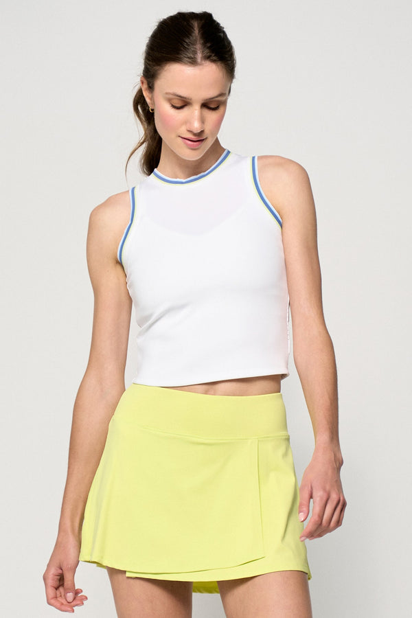 lija Varsity Tank - White/Cool Blue/Denim Blue/Peridot