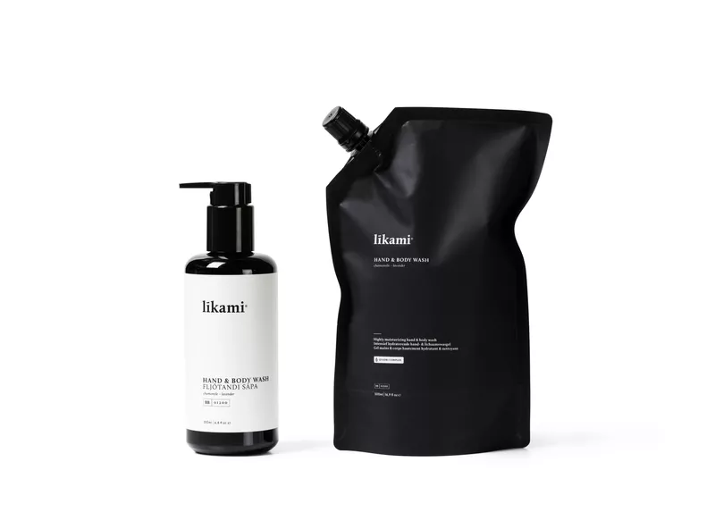 likami Hand & Body Wash chamomile-lavender refill set