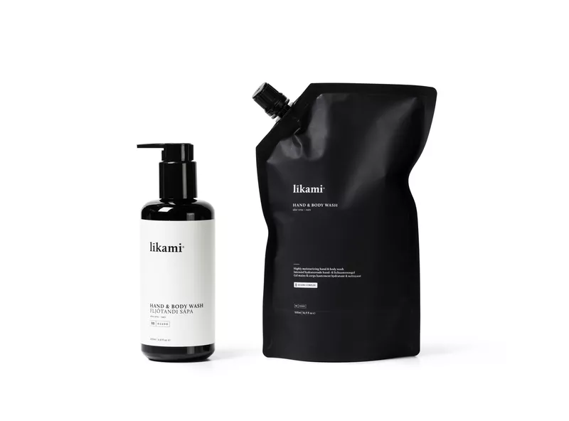 likami Hand & Body Wash aloe vera-oats refill set