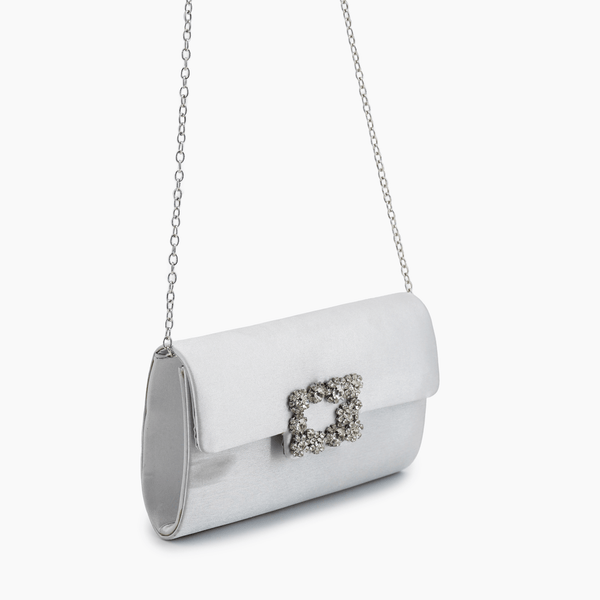 Like Dreams Clara Satin Rhinestone Evening Clutch Bag