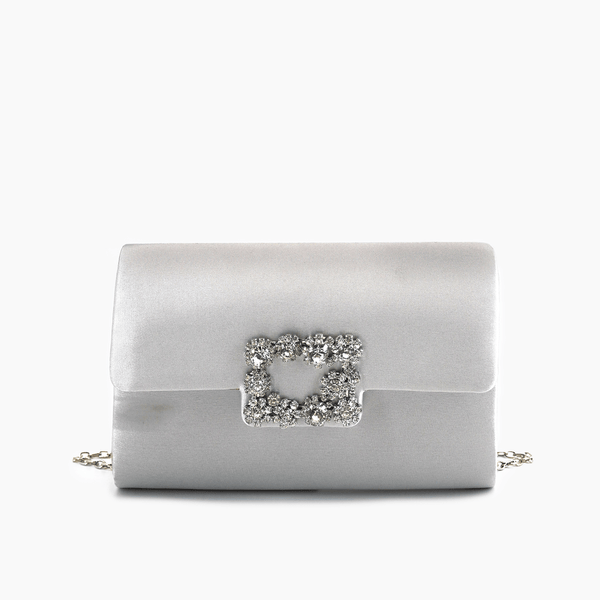 like dreams Clara Satin Rhinestone Evening Clutch Bag