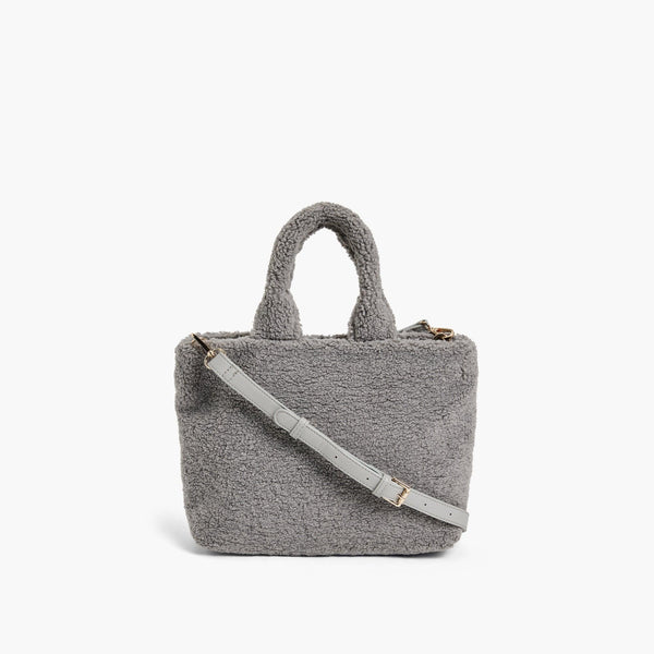 like dreams Demi Faux Fur Sherpa Square Shoulder Bag