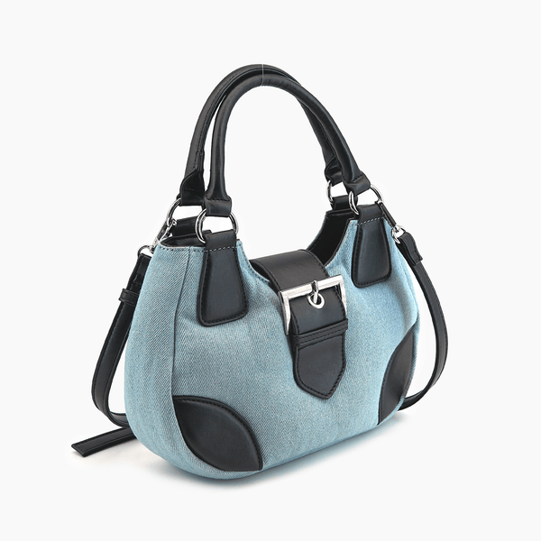 Like Dreams Denim Plush Y2K Top Handle Crossbody Bag
