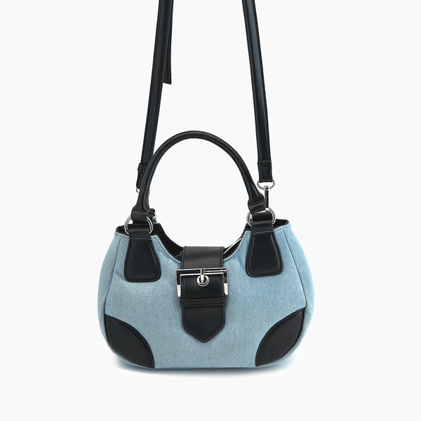 Like Dreams Denim Plush Y2K Top Handle Crossbody Bag