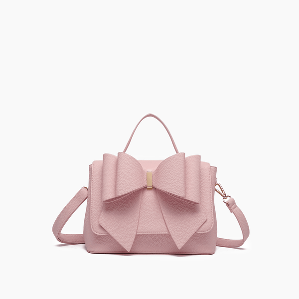 Like Dreams Eva Double Bow Vegan Satchel Crossbody Bag
