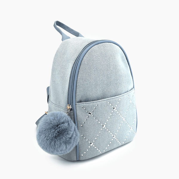 Like Dreams Kingston Denim Rhinestone Mini Backpack