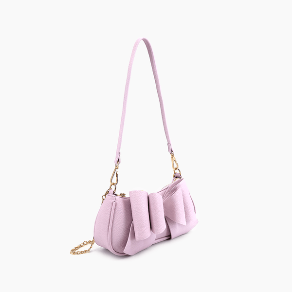Like Dreams Baguette Bow Pebble Mini Shoulder Bag