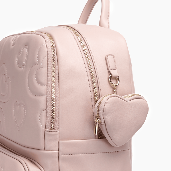 Like Dreams Crush Embossing Heart Quilted Backpack