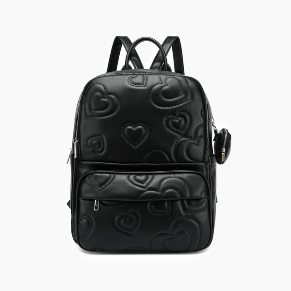 like dreams Crush Embossing Heart Quilted Backpack