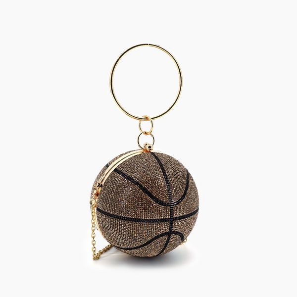 Like Dreams Dribble Rhinestone Basketball Clutch