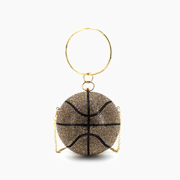 Like Dreams Dribble Rhinestone Basketball Clutch