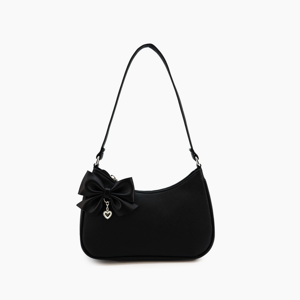 like dreams Lana Bow Vegan Black Shoulder Bag