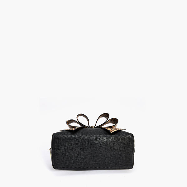 Like Dreams Leopard Top Handle Bow Crossbody Bag