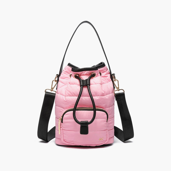 like dreams Lucky Quilted Puffer Bucket Crossbody Bag