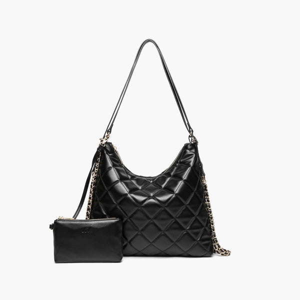 like dreams Quilted Vegan Leather Convertible Shoulder Bag