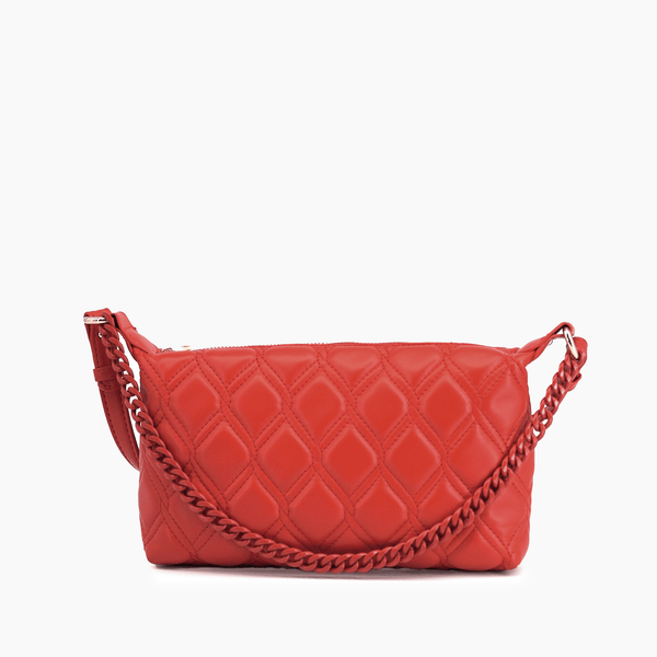 Like Dreams Ruby Baguette Vegan Quilted Crossbody Bag