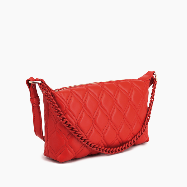 Like Dreams Ruby Baguette Vegan Quilted Crossbody Bag